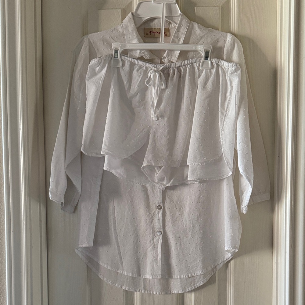 Papinelle Button-Up Pajama Set Top and Shorts